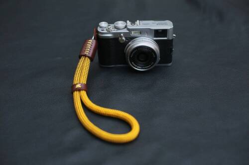 Golden climbing rope 10mm handmade camera wrist strap band | Windmup 