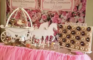Y92 1x Horse and Carriage Cake/ Sweet stand Party/ wedding display Candy Carts - Picture 1 of 6