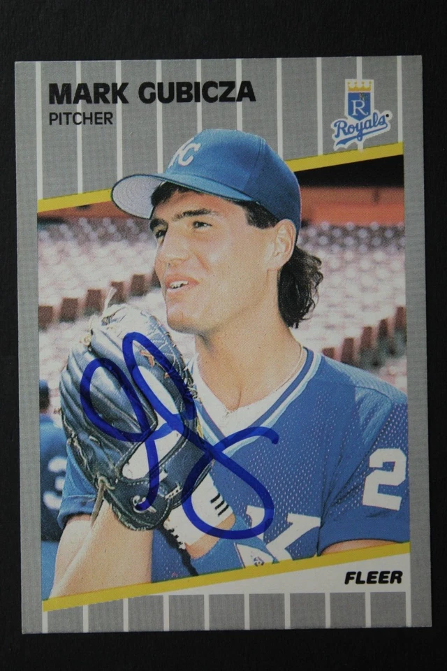 Mark Gubicza Kansas City Royals Autographed 1989 Fleer #283 Signed Baseball Card - Image 1 of 3