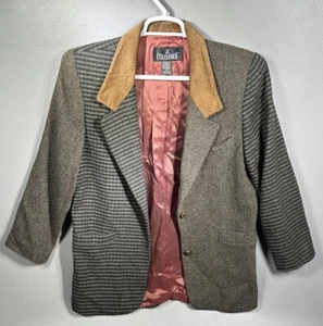 JL Colebrook Damen Blazer Braun Gr. M Kapuze Wildlederkragen Multi Muster - Bild 1 von 12