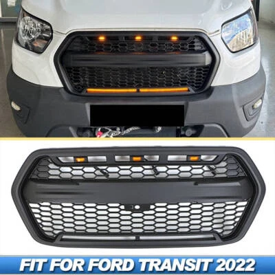 Parrilla de parachoques delantera con luces LED apta para Ford Transit 150 250 350HD 2022-2024 Foto 1 de 4