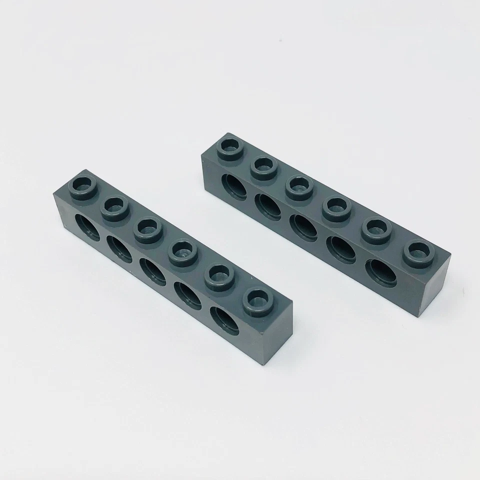 3894 LEGO Technic Piezas Ladrillo 1x6 Agujeros GRIS AZULADO OSCURO (2) Foto 1 de 1