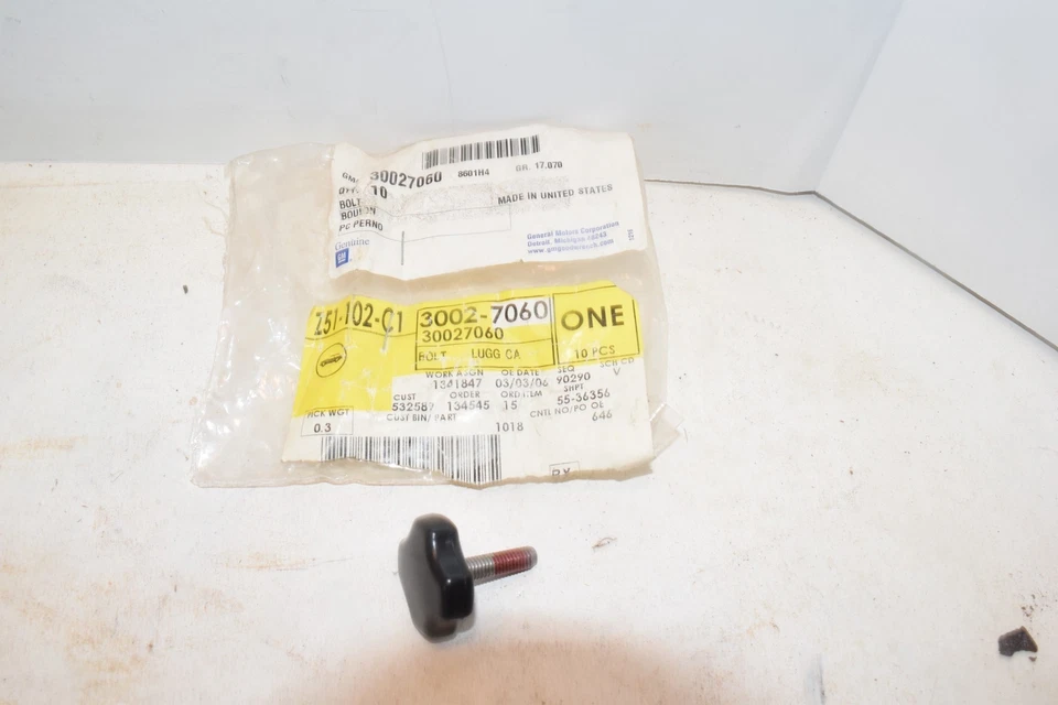 1x Perno portaequipajes OEM NOS GM 30027060 / Se adapta a Chevy Tracker 01-04 - B24-25 Foto 1 de 1