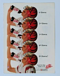 Boomer Esiason Cincinnati Bengals VTG 1990 Diet Coke Original Print Ad 8.5 x 11" - Picture 1 of 5