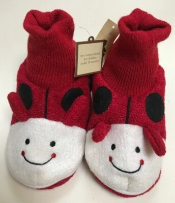 GAP babyGap новый с Ярлыками девочек божья коровка тапочки туфли - размер TDDLR 11 Рождественский праздник - Изображение 1 из 2