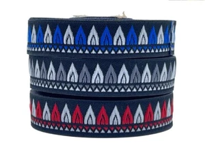 10m Jacquard Ribbon Trim Mexican-Aztec 20mm Various colours available - Picture 1 of 5