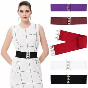 Womens Enzo Belts Elasticated Stretch Classic Ladies Waist Dress belts Size S-L - Picture 1 of 21
