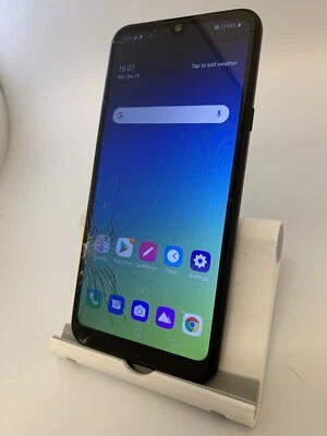 LG K40s 32GB Unlocked Black Android Smartphone Cracked - Image 1 of 4