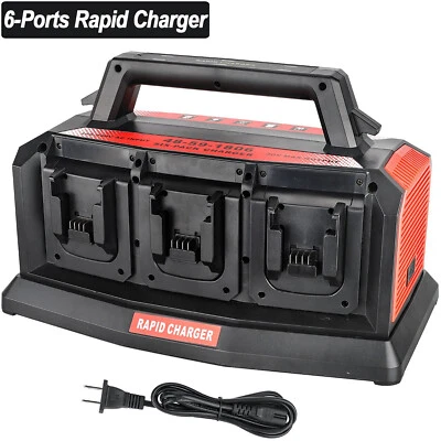 JHJQZCYG Ultra Fast 6-Port Charger for Milwaukee 18V Battery 48-11-1850 3A Rapid Charger