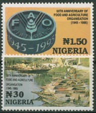 Nigeria 1995 Welternährungsorganisation FAO Fischerei 658/59 postfrisch