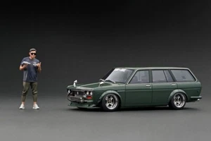 Ignition Model 1/18 IG3355 Datsun 510 Wagon Green Jun Imai Kaido House - Picture 1 of 8