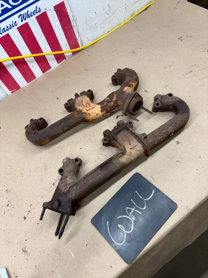 PROJECT Exhaust Manifold set pair Gm Small Block Chevrolet Sbc Camaro Malibu C10 - Image 1 of 4