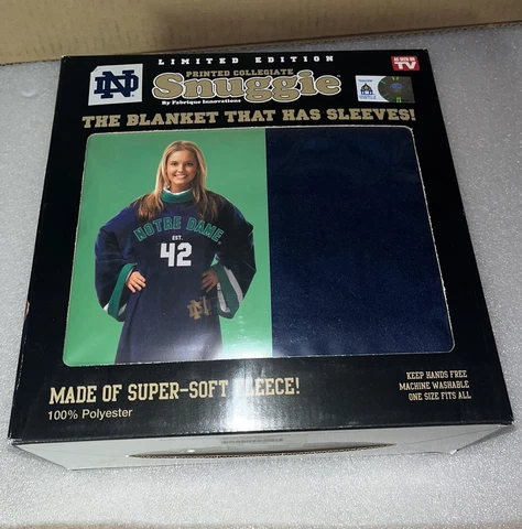 NIB Notre Dame Irish Snuggie Blanket Sealed Unopened Cover