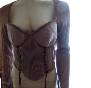 GIANFRANCO FERRE TOP IM BUSTIERSTIL MIT VERZIERUNG MIT ETIKETT - Bild 1 von 5