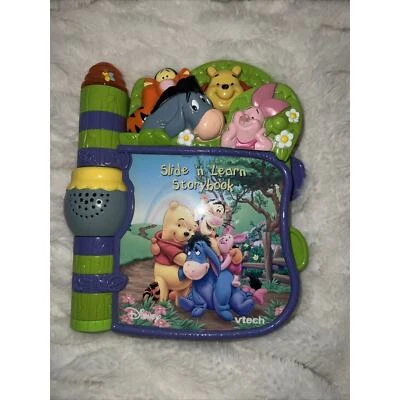 VTech Winnie the Pooh Slide n Learn Storybook Interactive Talking Singing Book - Image 1 of 4