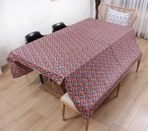 Roller Print On Cotton Fabric Uzbek 6.66' x 7.58' VINTAGE FAST Shipment 14948 - Imagen 1 de 8