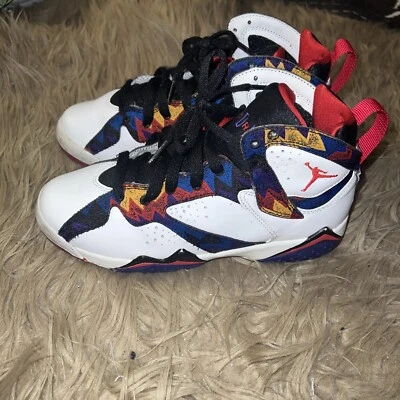 Talla 5.5- Air Jordan 7 Suéter Niños GS 90s Retro Estampado Blanco Tenis de Baloncesto Foto 1 de 4