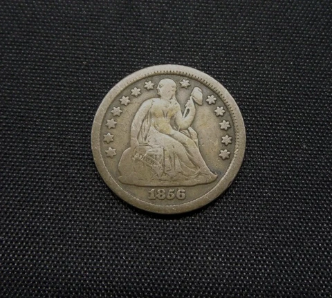 1856 Seated Liberty Silver 10c Dime - C1080 Cover