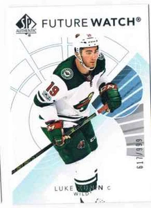 2017-18 SP AUTHENTIC FUTURE WATCH LUKE KUNIN ROOKIE 617/999 MINNESOTA WILD #152 - Picture 1 of 2