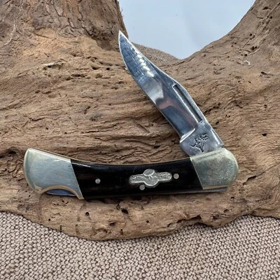 German Bull Folding Lock Back Folding Pocket Knife clip point 2.25" blade (51) - Image 1 of 4