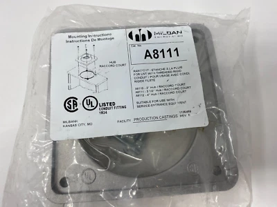 Milbank Manufacturing Co. A8111 3-1/2 IN Aluminum Meter Socket Hub