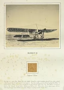RARO Museo Smithsonian Bleriot XI Tessuto Originale Arte NOS - Foto 1 di 4