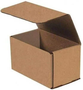 50 8" x 5" x 4" Kraft Corrugated Mailers Die Cut Tuck Flap Boxes - Picture 1 of 1