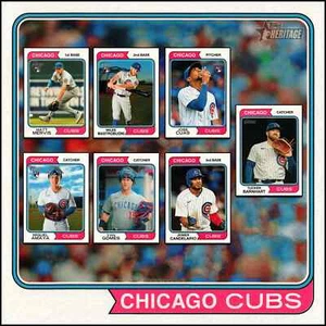 Juego Equipo Chicago Cubs (7 Cartas) | 2023 Topps Heritage High Number - Imagen 1 de 8