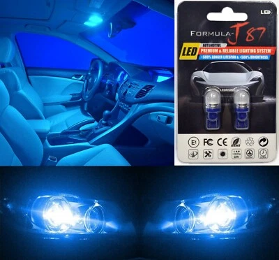 LED 5050 Light Blue 168 10000K Two Bulbs License Plate Tag Upgrade Fit SMD JDM - Image 1 of 4