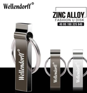 π¬π§ 16gb Metal rectangle usb flash stick pen drive USB 2.0 with keyring π¬π§ - Picture 1 of 6