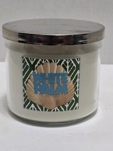 SLATKIN & CO Bath Body Works WHITE PALM 3 Wick 14.5 OZ Candle RARE HTF - Picture 1 of 4