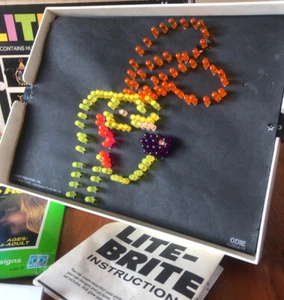 Vintage 1973 LITE-BRITE Hasbro Original Box Pegs Manual Tested GARFIELD REFILL's - Picture 1 of 12