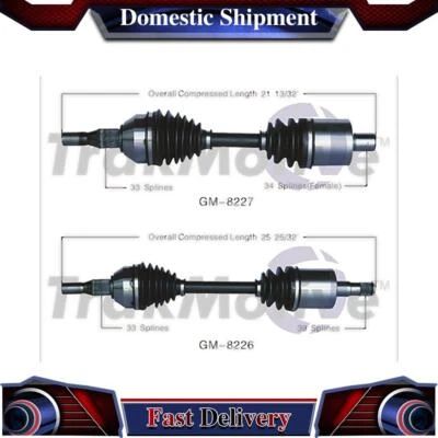 2X Eje CV delantero izquierdo derecho TrakMotive para Chevrolet Impala 2006-2008 2009 Foto 1 de 3