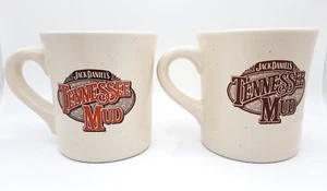 Pair Of Vintage Jack Daniel's Tennessee Mud Recipe Speckled Coffee Mugs - Picture 1 of 4