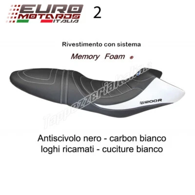 BMW R1200R 2006-2014 Tappezzeria Italia Bruno Carbon Comfort Rivestimento Sella - Imagem 1 de 4