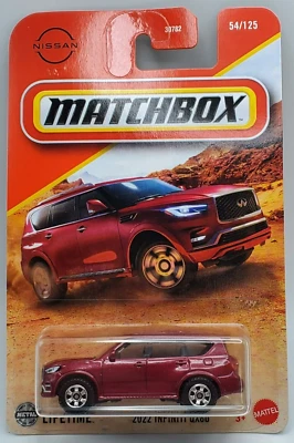 Matchbox Red 2022 Infiniti QX80 #54 2025 difícil de encontrar Foto 1 de 2