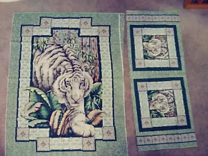 Alabaster Jungle Fabric #9520 By Springs Industries 36" x 44" & 44" x 18" - Picture 1 of 3