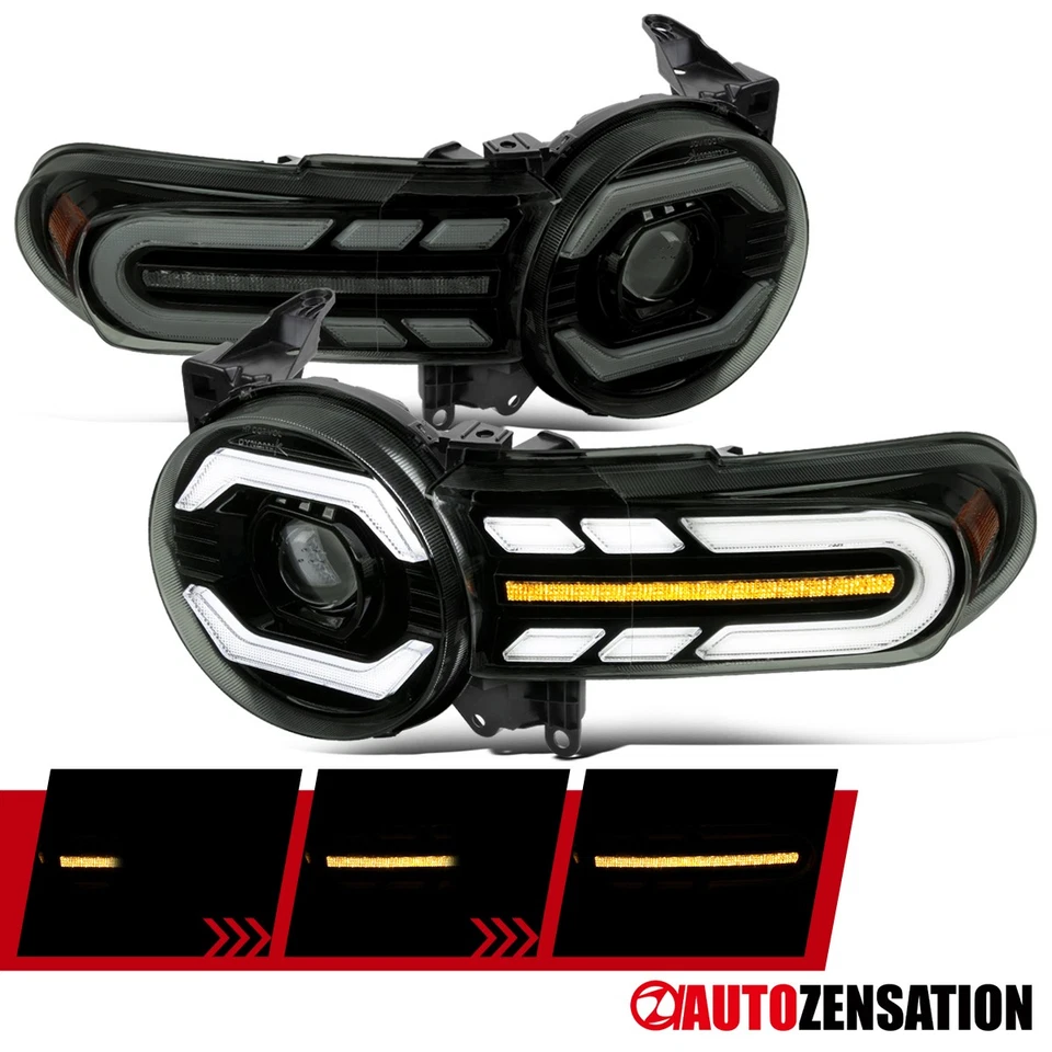 Fit 2007-2014 Toyota FJ Cruiser Smoke Projector Headlights LED Sequential Signal Foto 1 de 4