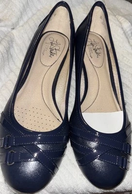 Zapatos Life Stride Soft System Flair Azul Marino/Vinci/Pat Talla 8W Nuevos con Caja Foto 1 de 4