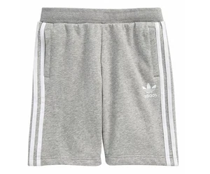 Adidas B 3Stripe Flc Short Jungen Aktiv Shorts Größe S, Farbe: Grau/Weiß - Bild 1 von 2