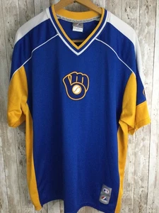 Milwaukee Brewers Kurzarm Retro Vintage Majestic Trikot Cool Base Herren L XL - Bild 1 von 10
