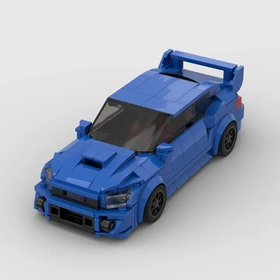 MOC Subaru WRX STI 303Pcs Racing Sports Car Vehicle Racer Building Blocks Brick