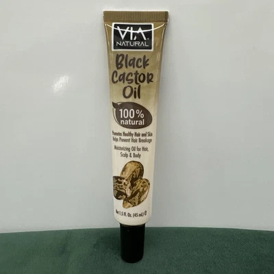 Hidratante corporal para cabello cuero cabelludo con aceite de ricino 100 % negro Via Natural - 1,5 oz cada uno Foto 1 de 2