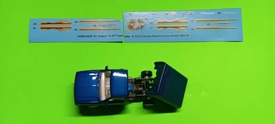 91 1991 Chevy S-10 Lowrider 1/64 Revell Diecast Decal Sheet Metalflake Blue - Image 1 of 4