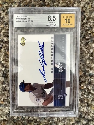 2000 Upper Deck Ionix Authentis Adrian Beltre #AB Auto - Image 1 of 2