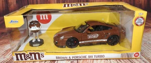 Jada Toys Maßstab 1:24 Diecast M&M'S braun & Porsche 911 Turbo Box beschädigt - Bild 1 von 12