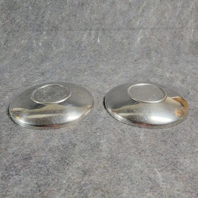 2 tapas de tazón de arroz de acero inoxidable para tazón de 4-5/8" diseño de pavo real asiático Foto 1 de 4