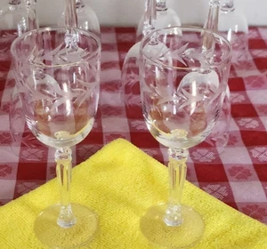 2 copas de vino Fostoria Holly Claret 6" - Imagen 1 de 9