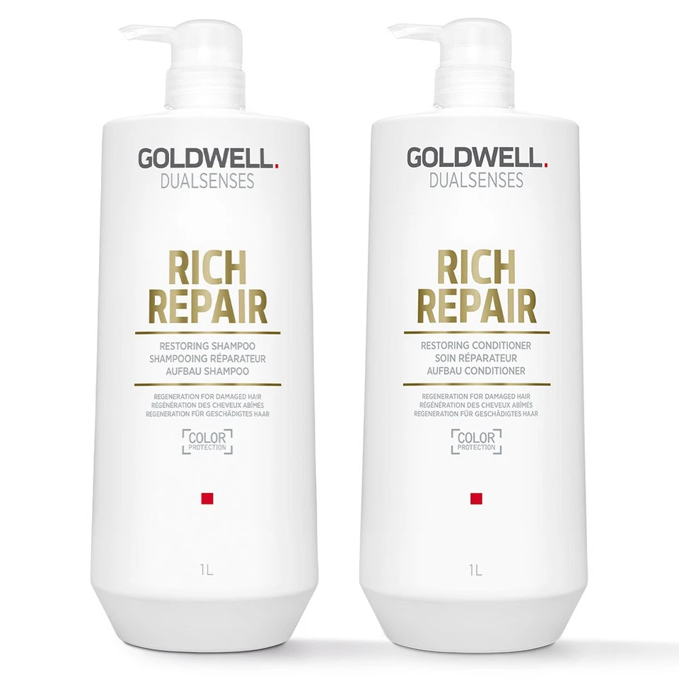 Goldwell Dualsenses Rich Repair Set Restoring Shampoo + Conditioner je 1000ml