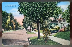 Street Scene, Marietta, GA - 1940, Rough Edges, Fold - Picture 1 of 4